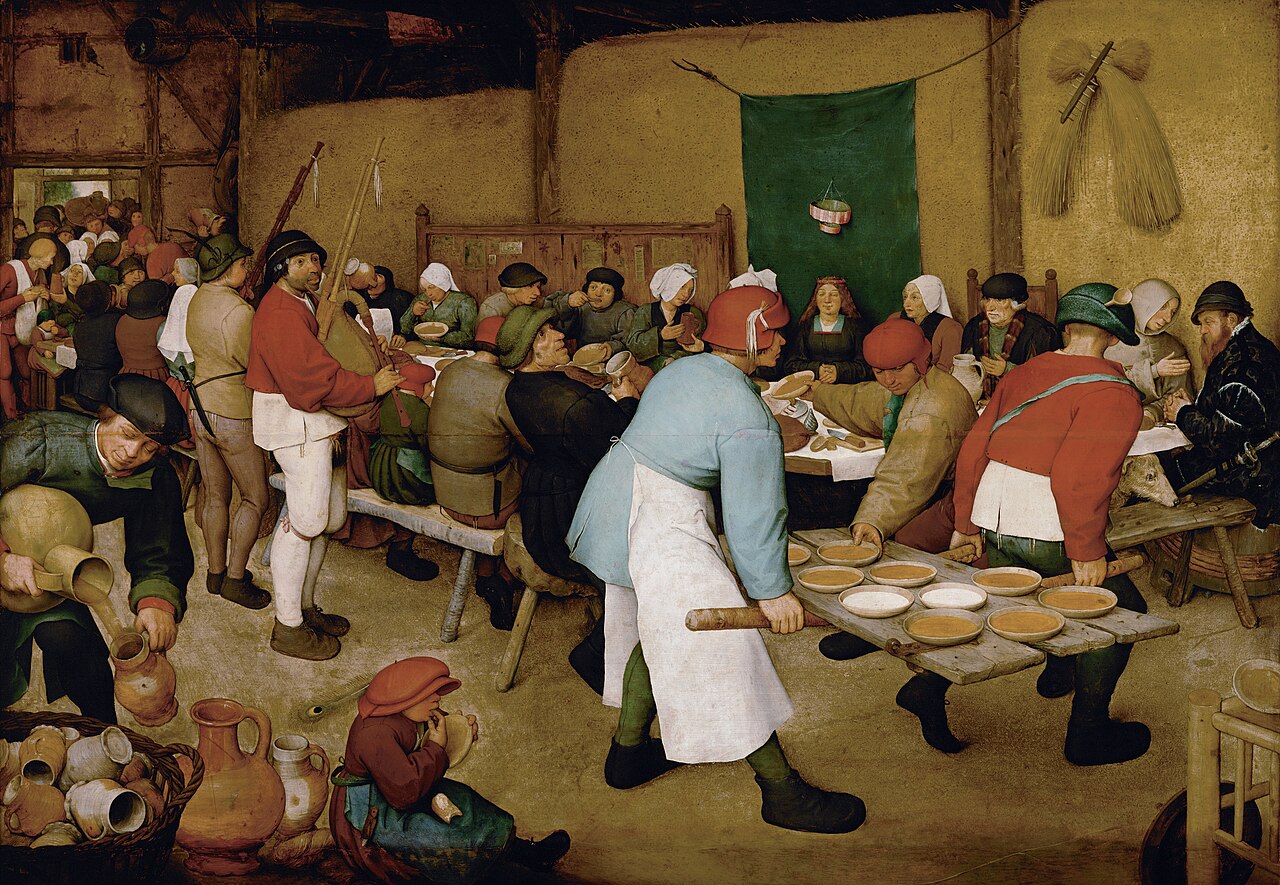 Peasant Wedding by Pieter Bruegel