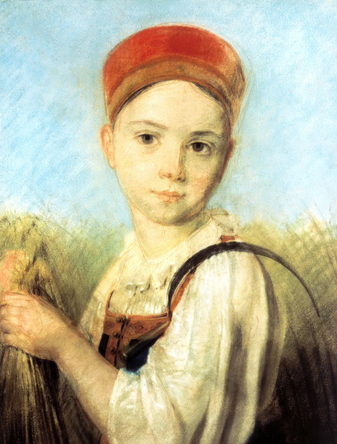 Peasant Girl with a Sickle in the Rye by Alexei Venetsianov