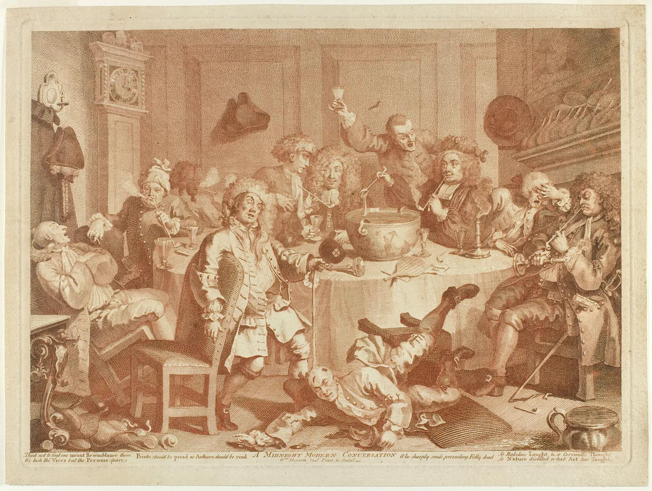 William Hogarth, A Midnight Modern Conversation, March 1732/33. Art Institute of Chicago.