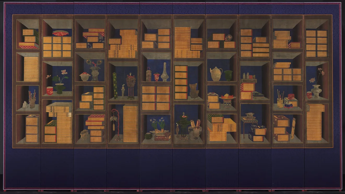 Yi Taek-gyun, Books and Scholars' Accoutrements, late 1800s. Cleveland Museum of Art.