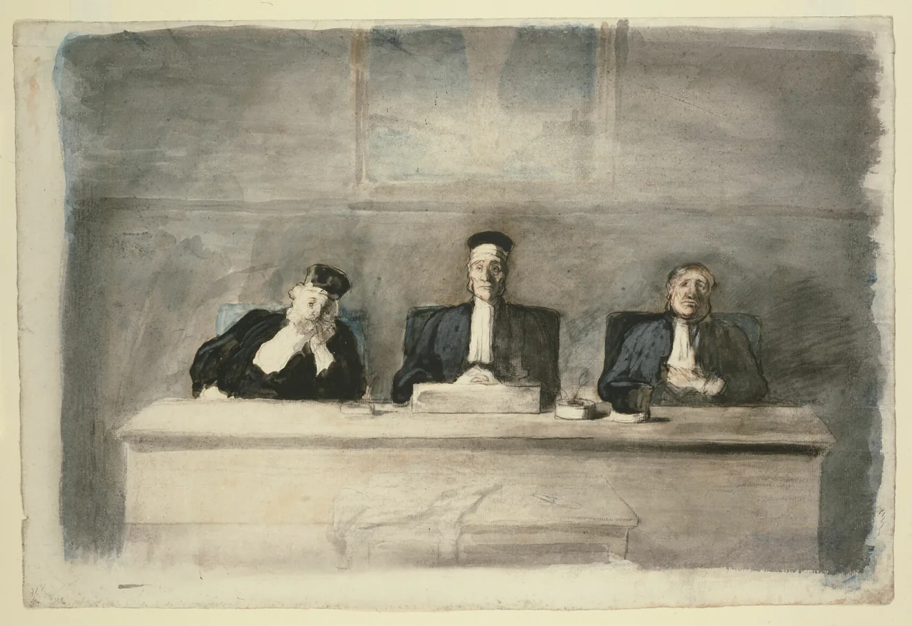 Honoré-Victorin Daumier, The Three Judges, 1858/60. Art Institute of Chicago.