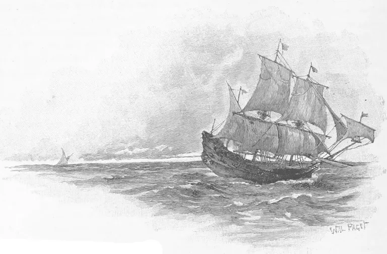 Robinson Crusoe rescuing Friday